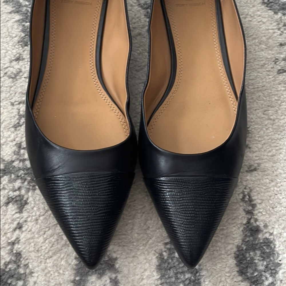 Tory Burch Black Flats